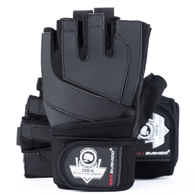 Doreza fitnesi DBX WG-163, termoaktive, me Velcro, të zeza