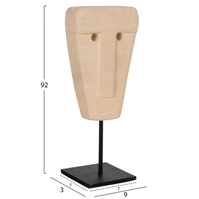 Figurë tavoline paras & bazë metalike e zezë 9×3×22 cm (HM4312), zezë