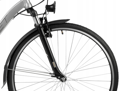 Треккинг велосипед Romet Wagant, Shimano менувач, со багажник, металик сива