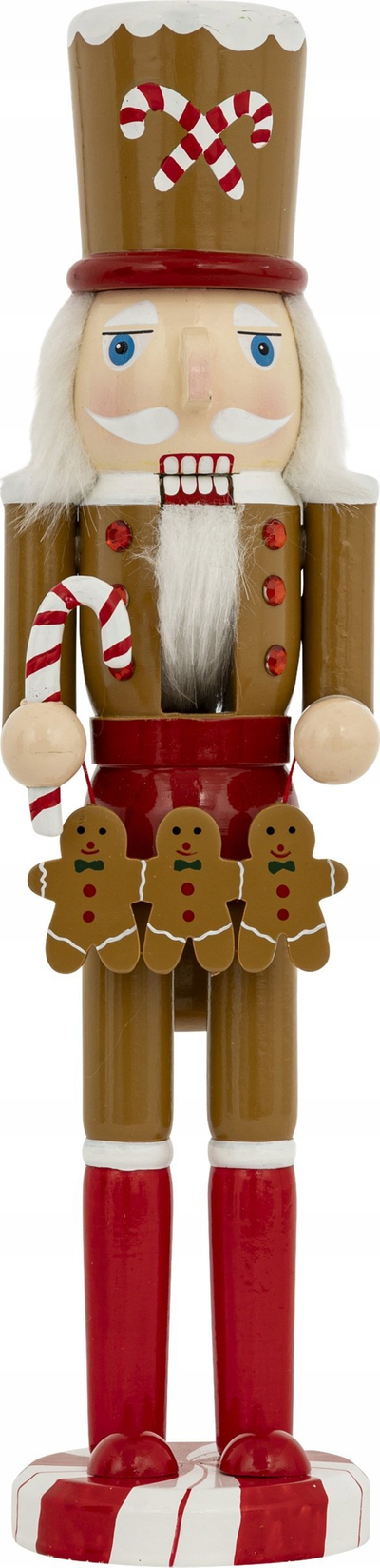 Figurinë dekorative FÉÉRIC LIGHTS &amp; CHRISTMAS Nutcracker Babadimër, dru, 38cm, e kuqe
