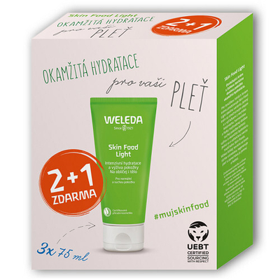 Set për lëkurë Weleda Skin Food Light 3 x 75 ml
