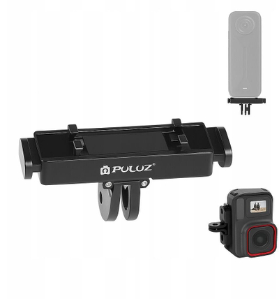 Mbajtës quick release Puluz PU769B, montim 1/4", për GoPro dhe Insta360, i zi