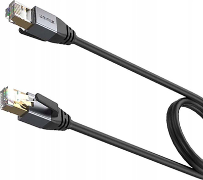 Сет мрежен кабел Unitek Cat 8, RJ45 S/FTP, 5m, црна боја