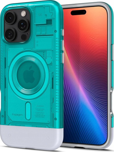 Mbrojtëse telefoni Spigen Classic C1 MagSafe, për iPhone 16 Pro, Bondi Blue