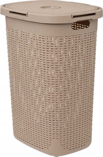 Shportë rrobash 5five Simply Smart, plastike, 60L, bezhë