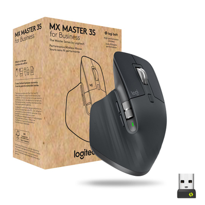 Maus pa kabllo Logitech MX Master 3S for Business, 8000 DPI, i rehatshëm për dorë, gri