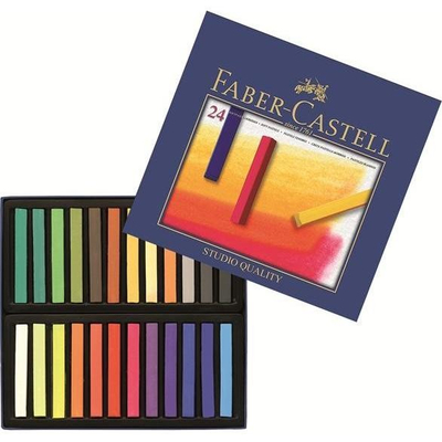 Set pastelësh të butë Faber-Castell Soft Pastels CASTELL 24, 24 copë, shumëngjyrësh