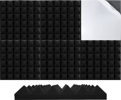 Panele akustike Mozos SPK-PADS, 300 x 300 x 50 mm, set 6 copë, të zeza