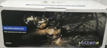 Varg dritash LED Volteno Garland Pavos 15M, 25 llamba, dritë e ngrohtë