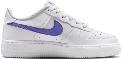 Atletet Nike Air Force 1 për fëmijë, lëkurë sintetike, të bardha me vjollcë