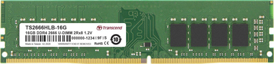 Memorie RAM Transcend DDR4, 16GB, 2666MHz, DIMM 288-pin