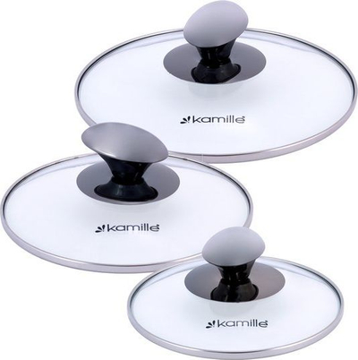 Set tenxheresh Kamille 4926 inoks, 1L 1.5L 2L, 6 copë, ngjyrë argjendtë
