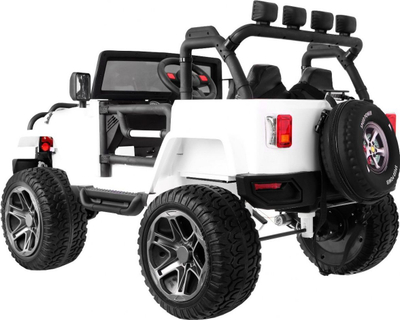 Makine elektrike lodër Ramiz Jeep Monster, off road, për kalamoj, e bardhë