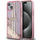 Mbrojtëse telefoni Guess Liquid Glitter Gold Stripes për iPhone 15 Plus 14 Plus 6.7", plastike, rozë
