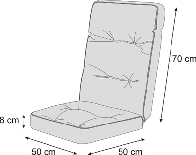 Jastëk shezlongu Hobbygarden PILLOW LENA, material Ekolen, kafe