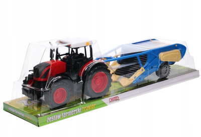 Traktor lodër 491851 me makinë bujqësore, plastikë, 53 cm, i kuq
