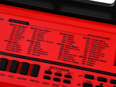 Organi elektronik BIGFUN BF-950A, 61 taste, me mikrofon, i kuq