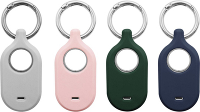 Mbajtëse silikoni 4smarts për Samsung Galaxy SmartTag2, set aksesorësh, blu
