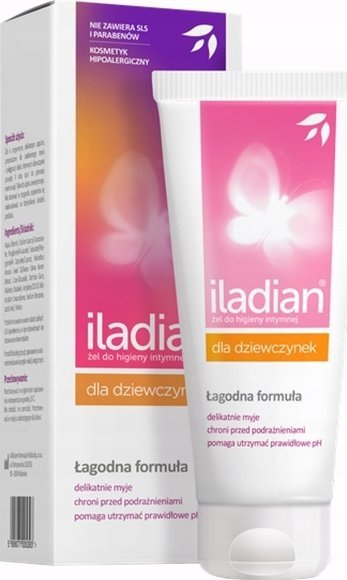 Xhel intim Iladian për vajza, 150ml, hipoalergjik, pa SLS