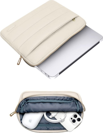 Futrollë laptopi Tech-Protect Puffy, 15-16\", ngjyrë rëre