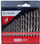 Set burgish HSS për metal, 1–10 mm, 19 copë, të bardha