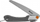 Sharrë palosëse kopshti Bradas V-SERIES KT-V1423, teh 19cm, çelik SK5, gri
