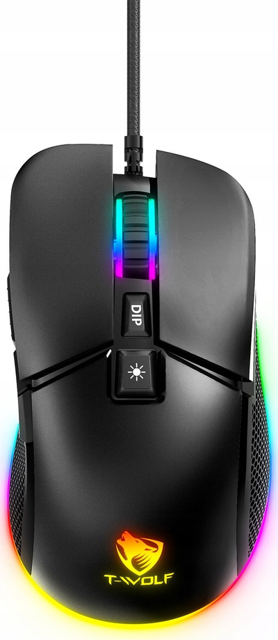 Mouse gaming T-WOLF G590, 7200 DPI, RGB, i zi