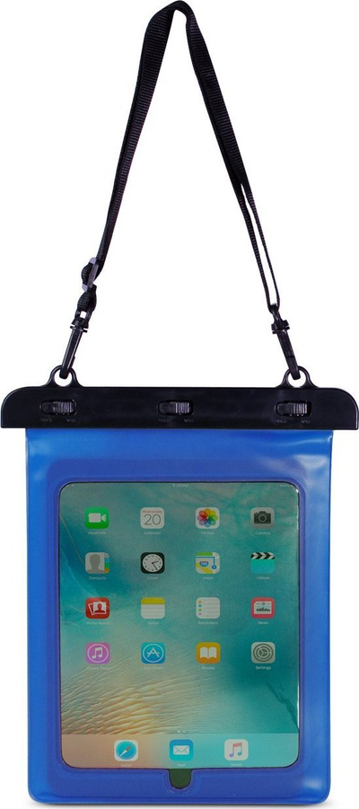 Këllëf uji për tablet Waterproof, PVC ekologjik, universal, blu