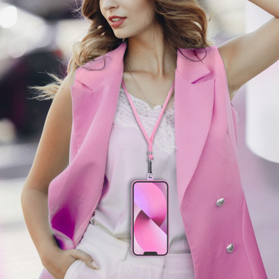 Varëse për telefon Swing, 6 mm, e rregullueshme, 165 cm, rozë e çelët