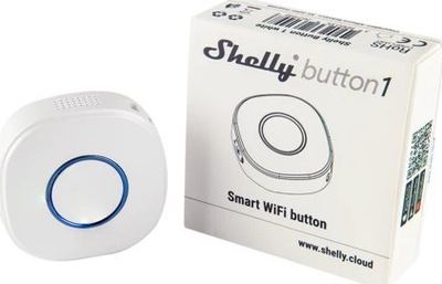Buton i mençur Shelly Blu Button1, Bluetooth, kompakt, i bardhë