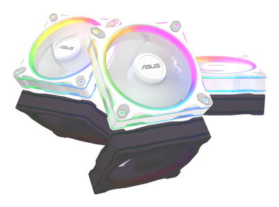 Ventilator kase ASUS Prime MR120, 120mm, ARGB, i bardhë, set 3 copë