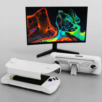 Mbulesë 2 në 1 për konzolë JYS për Asus ROG Ally JYS RA005 V2 V3, me kapak përpara dhe prapa, e bardhë