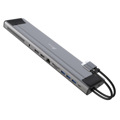 Dock USB C J5create JCD552, M.2 NVMe, Dual 4K, argjendtë dhe i zi