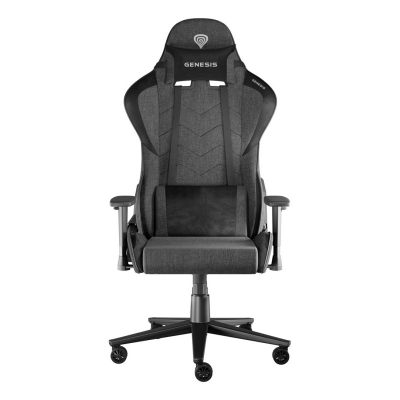 Гејминг столица Genesis Nitro 550 G2, текстил, лумбална перница, темно сива
