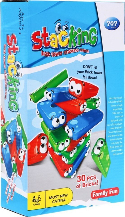Loja me blloqe 707 Games Stacking, 30 pjesë, plastike, shumëngjyrëshe