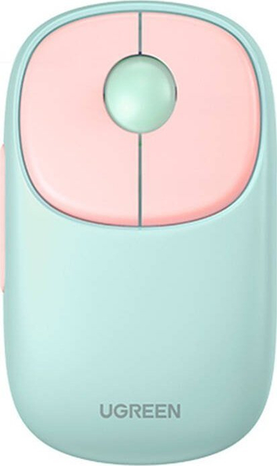 Безжичен глувчe Ugreen Fun+ MU102, 4000 DPI, 2,4G и Bluetooth, пастелно розова