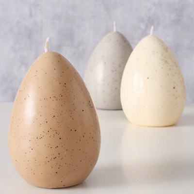 Qiri dekorativ Boltze Home EGG Easter, 13 cm, bezhë