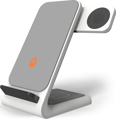 Karikues wireless 3 në 1 STM ChargeTree Swing, për iPhone, Apple Watch edhe AirPods, i bardhë