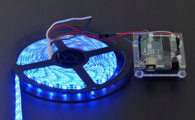 Shirit LED RGB WS2812B Digital, 5m, IP65, i bardhë