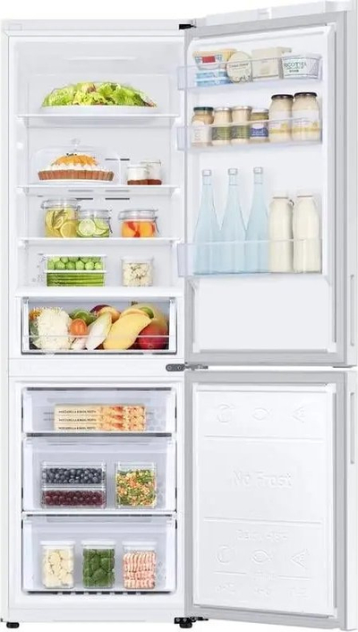 Комбиниран фрижидер Samsung RB33B610EWW/EF, No Frost, All Around Cooling, бел