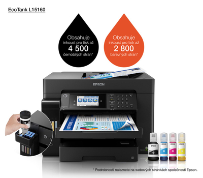 Pajisje multifunksionale Epson EcoTank L15160, A3, WiFi, e zezë