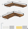 Raft muri LEOBERT 2, set me 2 rafte, 44x7x32 cm, dru rustic dhe metal i zi