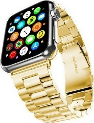 Rrip metalik Mercury për Apple Watch, 38/40/41 mm, çelik inoksi, ngjyrë ari