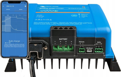 Karikues baterie Victron Energy Phoenix Smart IP43 12V 50A me 3 dalje, me Bluetooth, blu