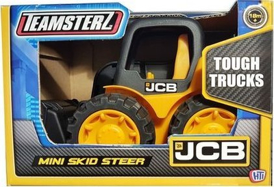 Lodër kamion ndërtimi Teamsterz JCB Mini Skid Steer, rrota të mëdha, për 18m+, verdh e zezë