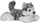 Lodër pellushi Aurora Mini Flopsies Husky Mush, 20cm, gri e bardhë