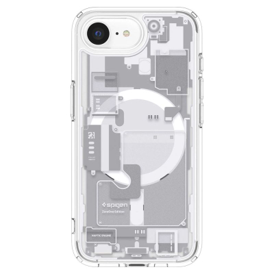 Kapak telefoni Spigen Ultra Hybrid MagSafe Zero One, për iPhone 16e, transparent, i bardhë