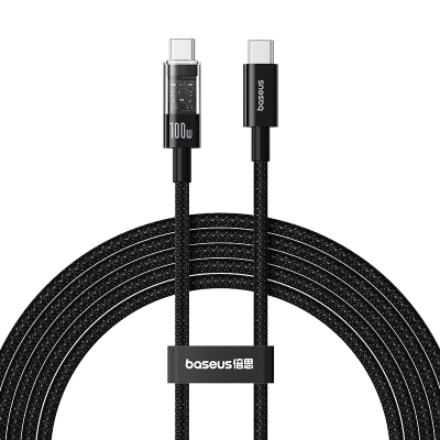 Kabllo USB C Baseus Gem, 100W, 2m, e zezë