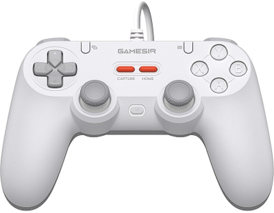 Gamepad me kabllo GameSir Retro Lite, Hall Effect, 1000Hz, i bardhë