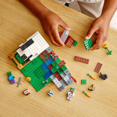 Set lodër LEGO Minecraft 21181 Rabbit Ranch, 340 pjesë